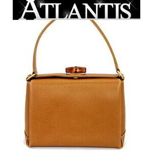 Gucci bamboo turnlock handbag Camel Tan Brown Tan leather